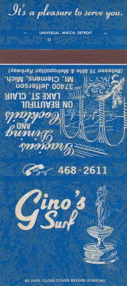 Ginos Surf (Luna Kai Tiki Bar) - Matchbook